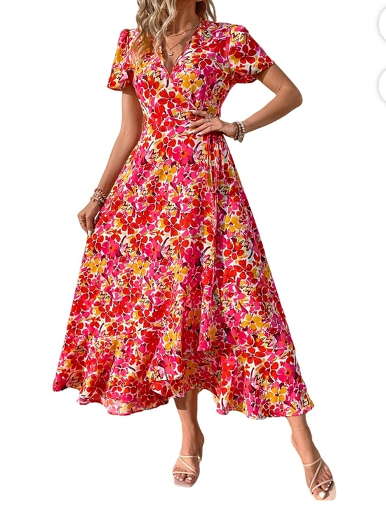 PrettyGarden Dresses & Skirts - PRETTY GARDEN Summer Maxi Wrap Dress, XXL Wedding Guest Everyday